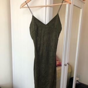 Olive Green Bodycon Midi Bodycon Dress